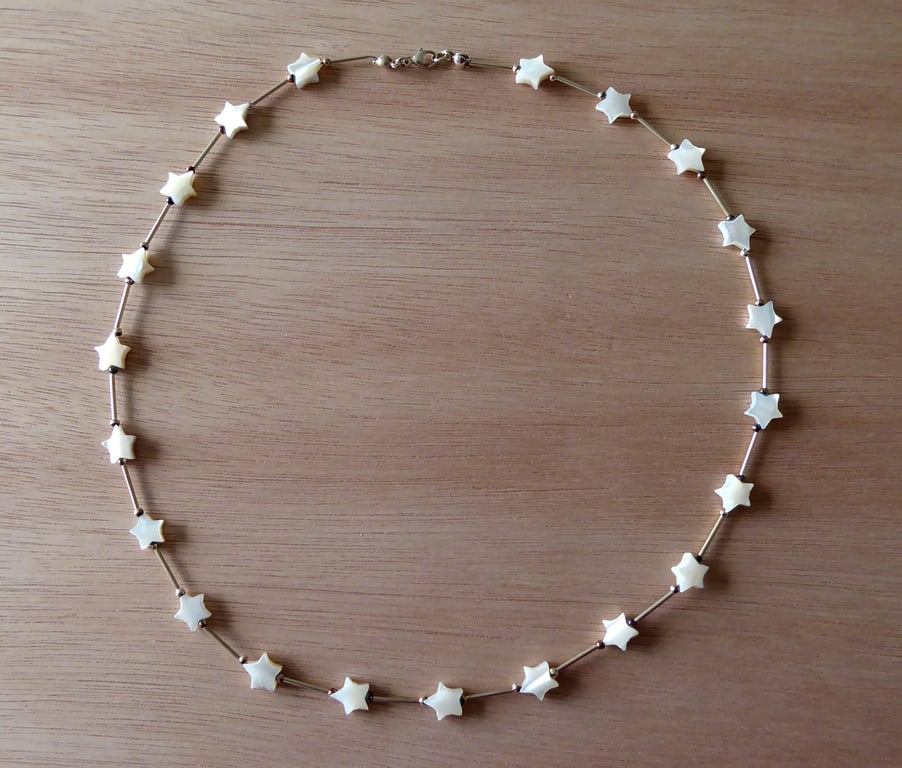 Mother of Pearl Star & Sterling Silver Necklace - Perfectly Imperfect