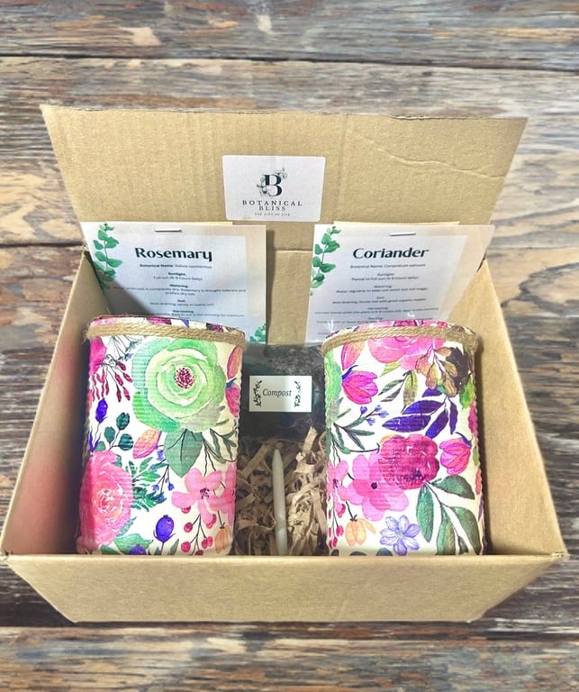 English cottage garden grow your own herb gift set 