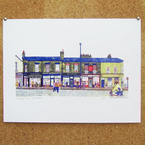 Harrogate Road - Chapel Allerton Art print - Leeds Poster