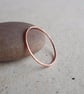Hammered Copper Stacking Ring - Ultra Slim 1mm Band - Image 5