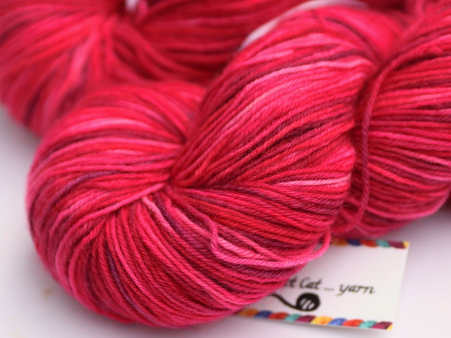 Pink Potion - Superwash merino-nylon 4-ply yarn