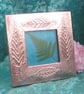 Copper Photo Frame, Leaf Design - Image 3