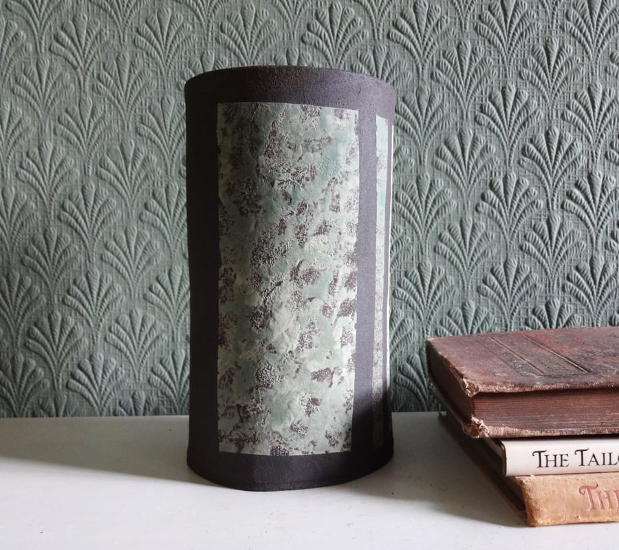 Ceramic vase. Pottery flower vase. Handmade & decorated vase. Art vase.