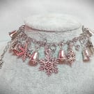 Snowflakes & Silver Bells Charm Bracelet