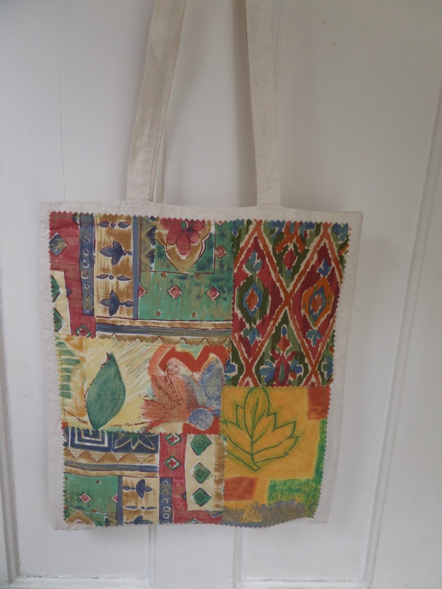 Patchwork effect bag