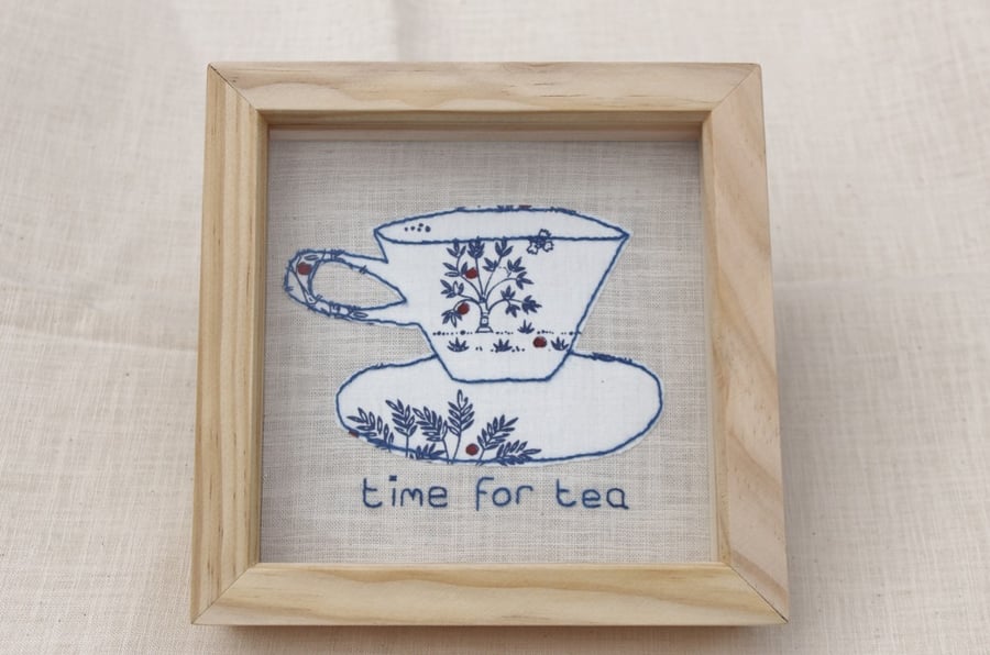 Fabric tea cup picture