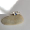 Labradorite Ring Set in 9ct Gold with Textured Sterling Silver Band, Recycled