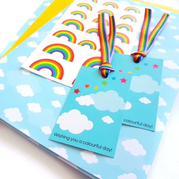 Clouds and rainbow Gift Wrapping Set