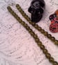 Spider and Web Pendant on a Green Bead Necklace, Halloween Necklace, Spider - Image 3