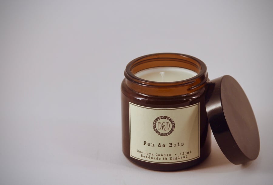 Eco soya scented candle - Feu de Bois 120 ml