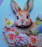 Easter card. New baby card. Birthday card. Blank card. Bunny. Ref 386