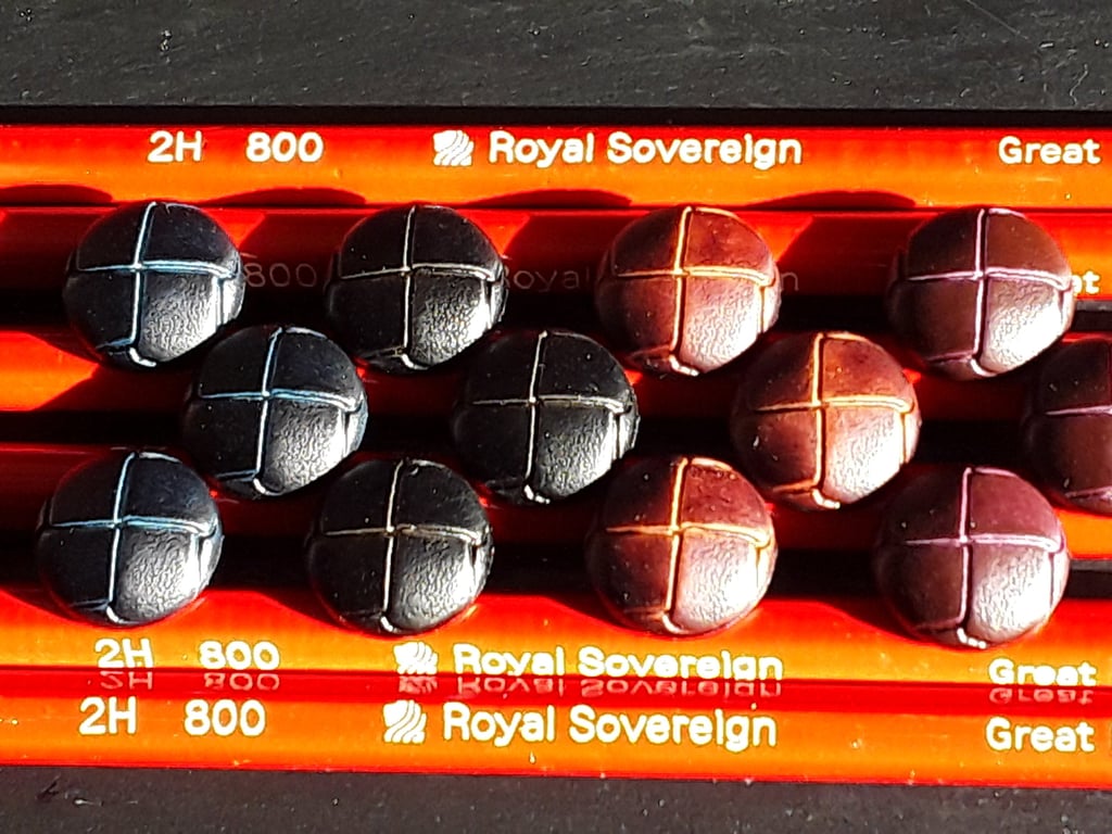 15mm 5 8" 24L Italian Imitation Leather Football Buttons in 4 colours