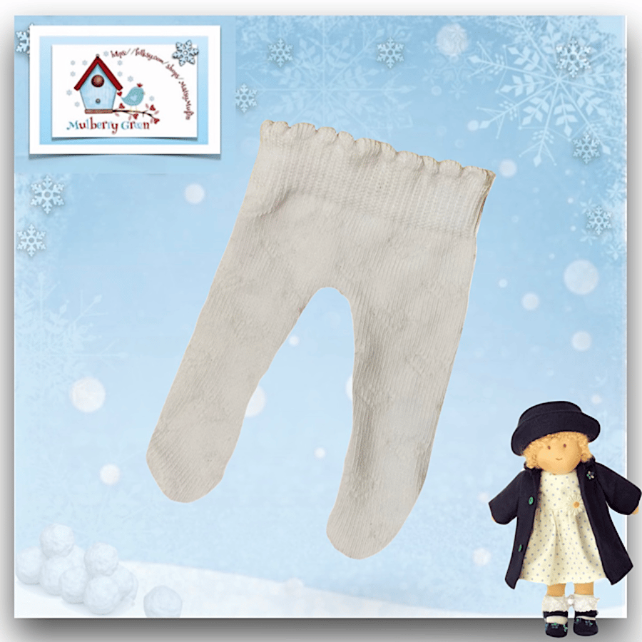 White  Heart Tights to fit the Mulberry Green characters 