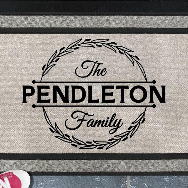 Personalised Surname Door Mat - Customised Family Name Doormat - All Weather 