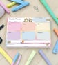 Kawaii Cat Weekly Planner Pad Pastel Feline Desk Organizer, Undated To Do List  - Image 8