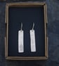 Silver Textured Dangle Earrings  - Image 7