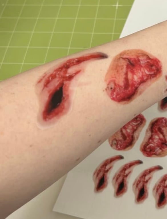 Wound stickers for First Aid Training