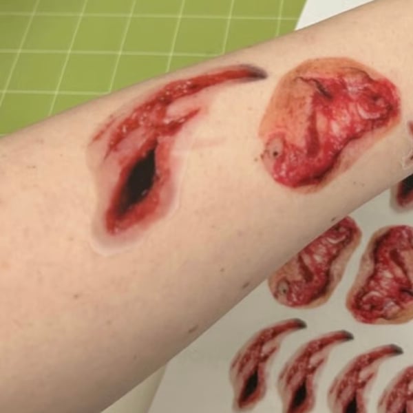 Wound stickers for First Aid Training