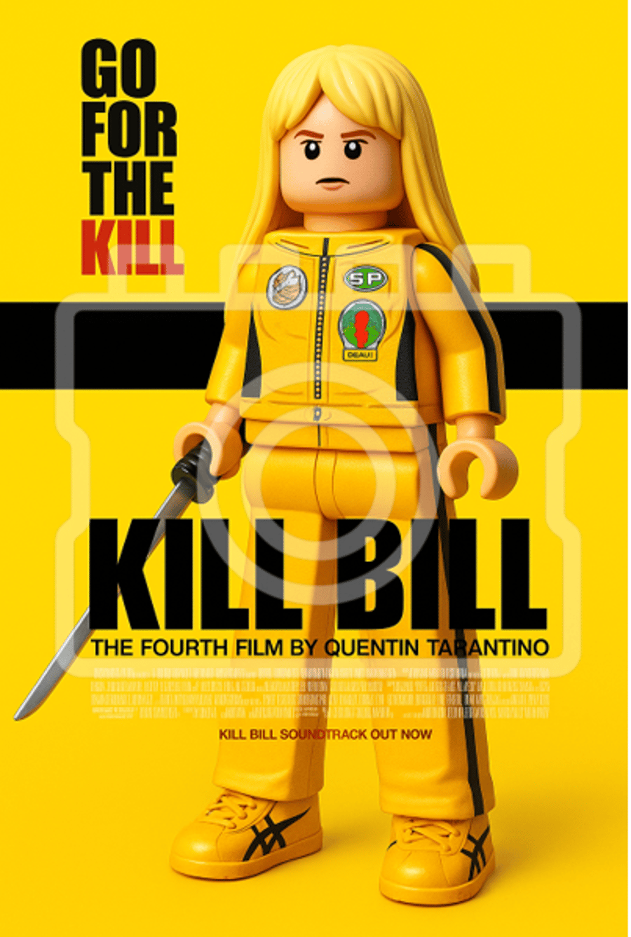 KILL BILL - LEGO-Inspired A4 Movie Poster Print - Ready to Frame