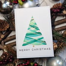 Watercolour Christmas tree card