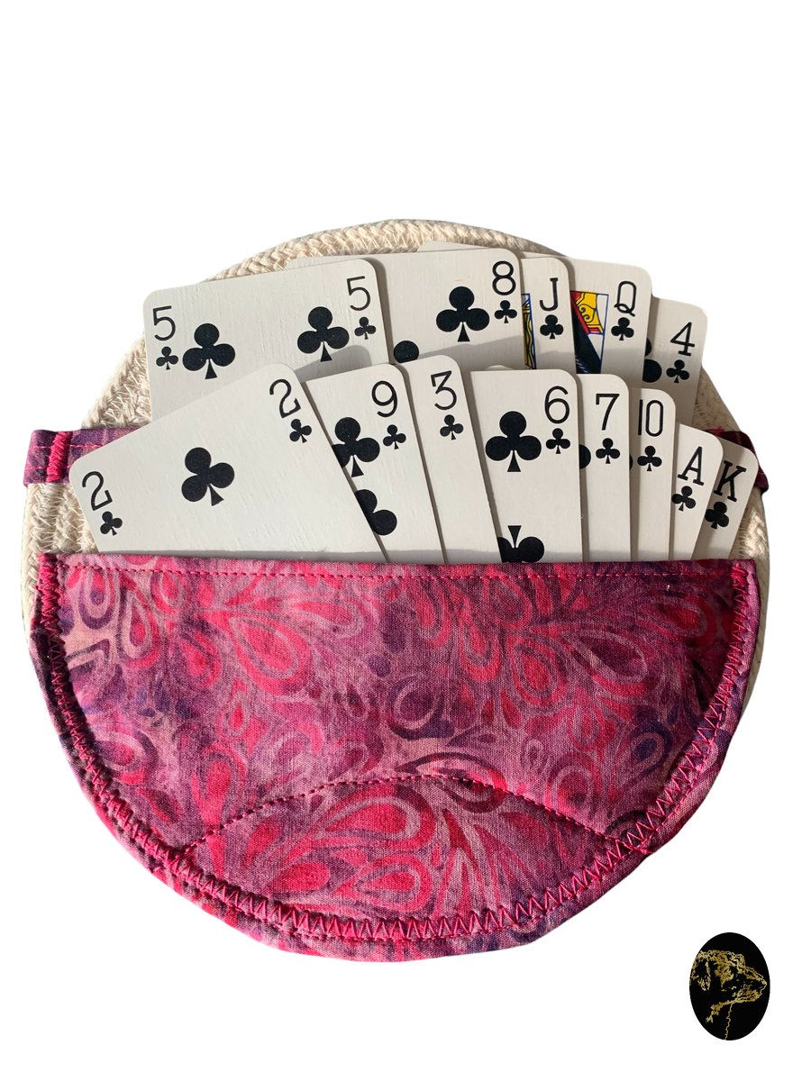 Playing Card Holder - 13 Cards- Pink
