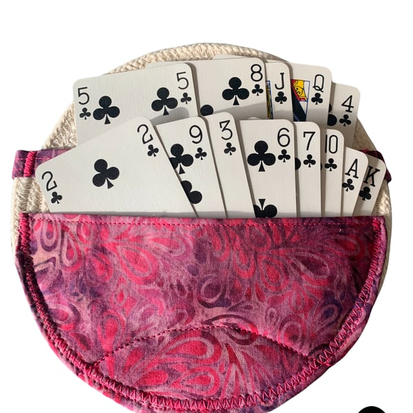 Playing Card Holder - 13 Cards- Pink