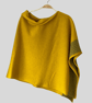 Ponch soft merino lambswool piccalilli yellow with wavy uniform grey border