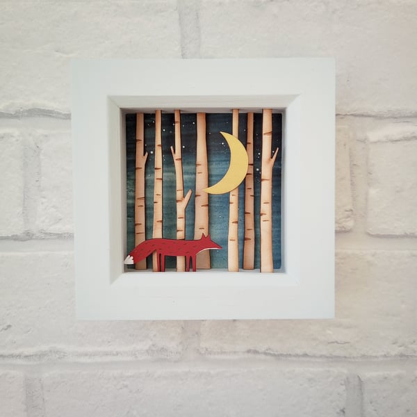 Fox in the Forest Diorama, Enchanted Forest Shadow Box