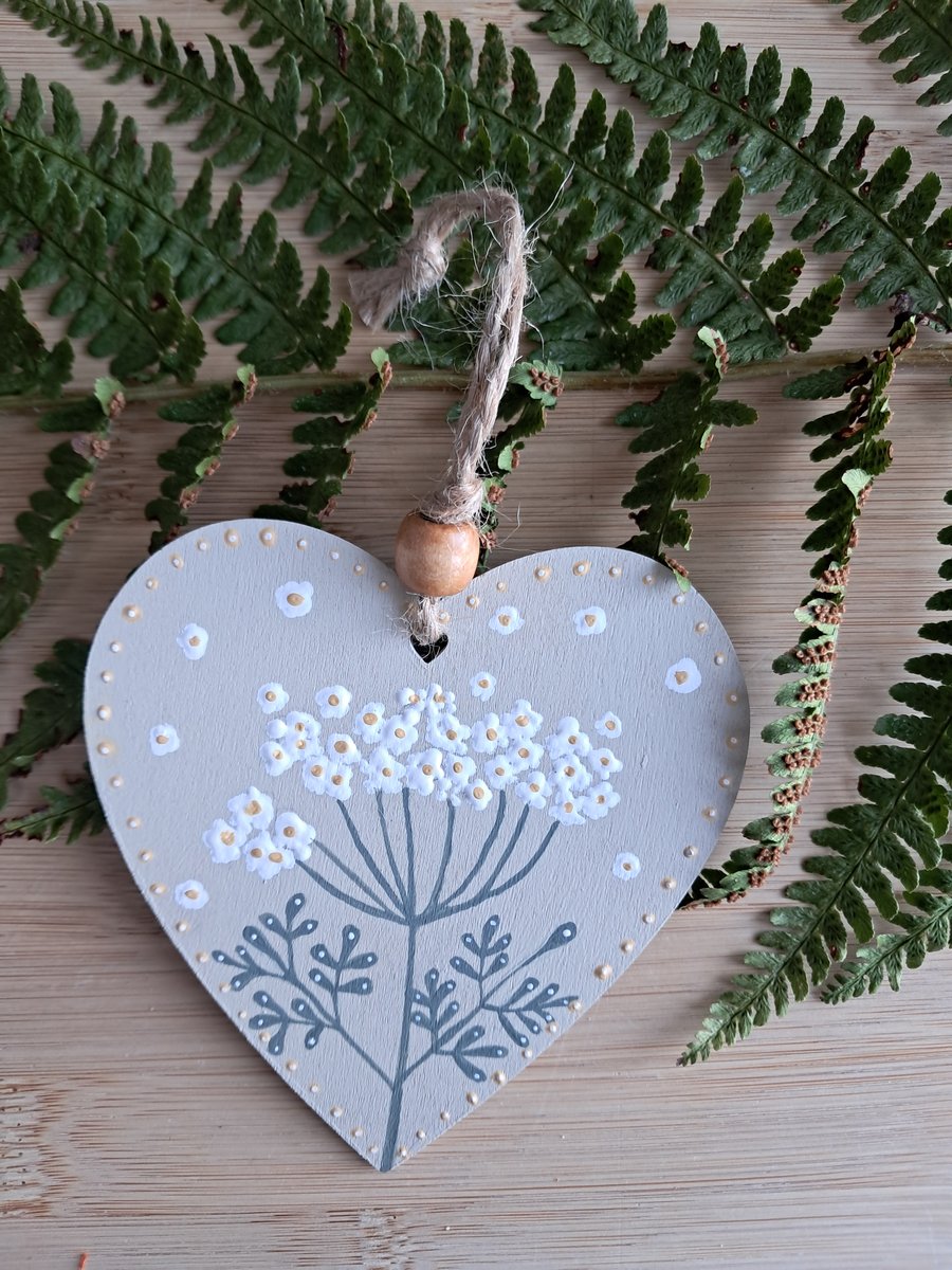 Hand Painted Wooden Heart