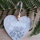 Hand Painted Wooden Heart