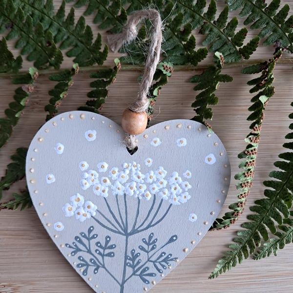 Hand Painted Wooden Heart