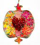 Decorations - Pomegranate Hanging Decoration with Beads for Seeds - Image 1