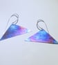  Handmade Coloured Titanium Wide Triangular Earrings - UK Free Post - Image 2