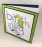 Square kids birthday card - skateboarder - Image 2