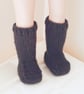 KNITTING PATTERN PDF Black Boots for Doll - Image 1
