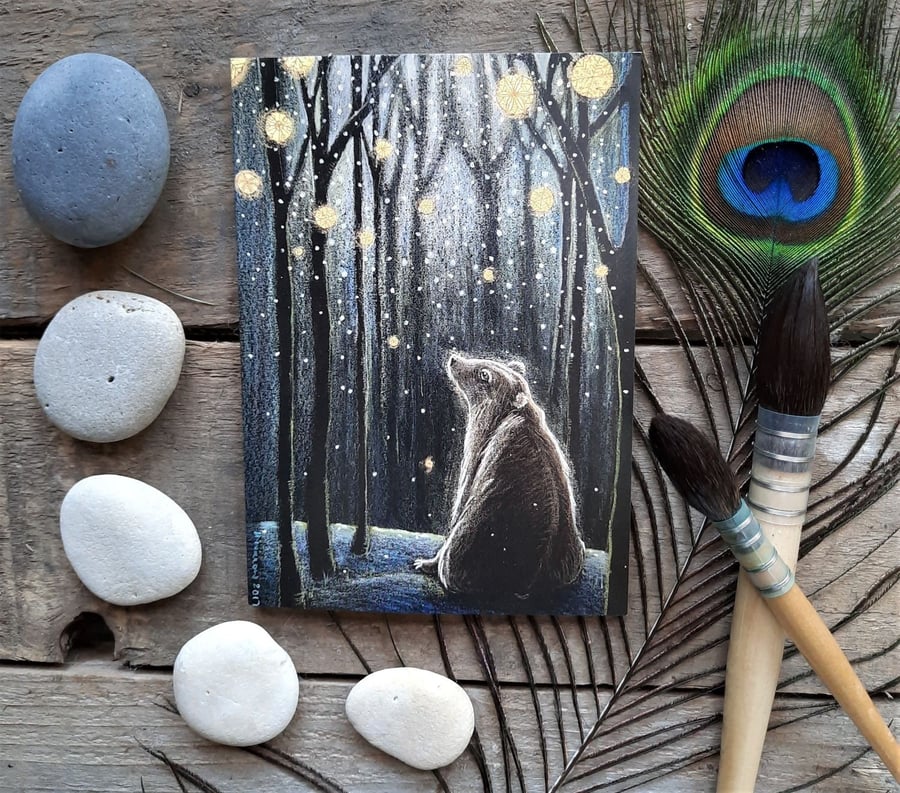 Foretelling the Snow Greetings Card by Hannah Willow 