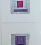 Colourful Combinations Pink Purple Blues Handstitched Geometric Art Pictures - Image 4