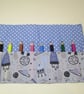 Spaceship Fabric Pencil Roll includes 8 pencils - Image 1