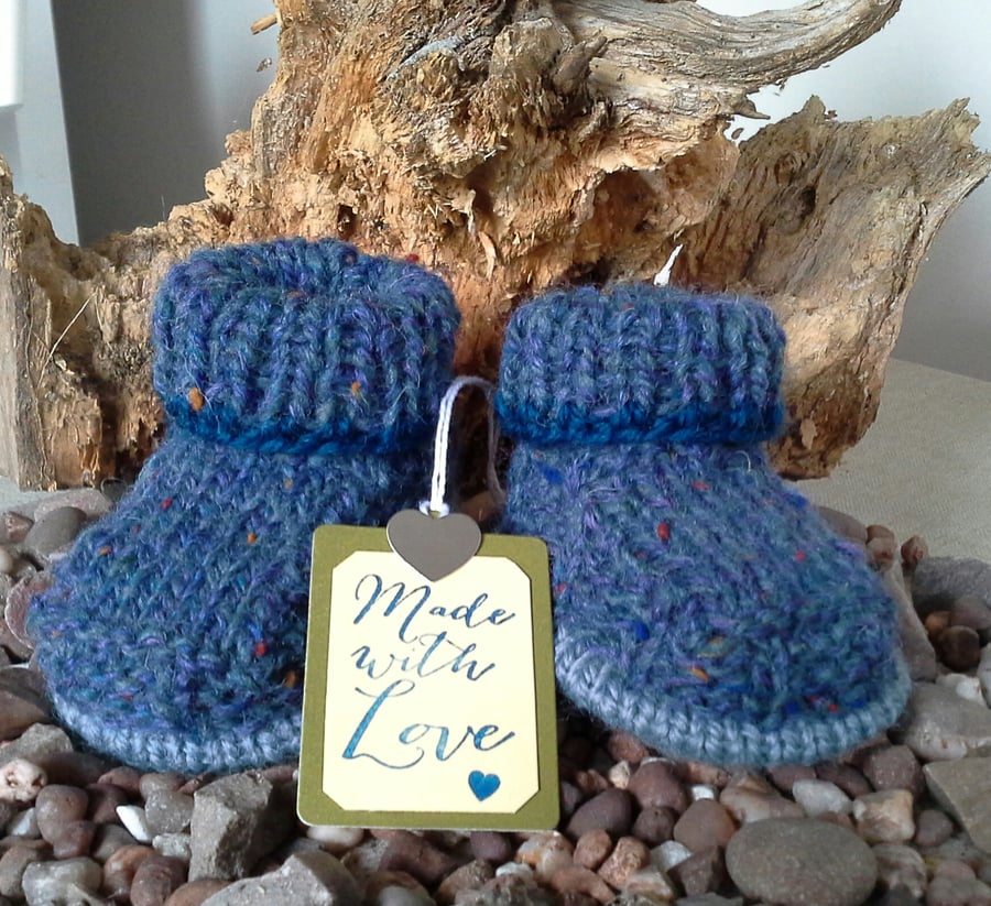 Luxery 'Jeager' Marino Wool Booties  0-3 months size