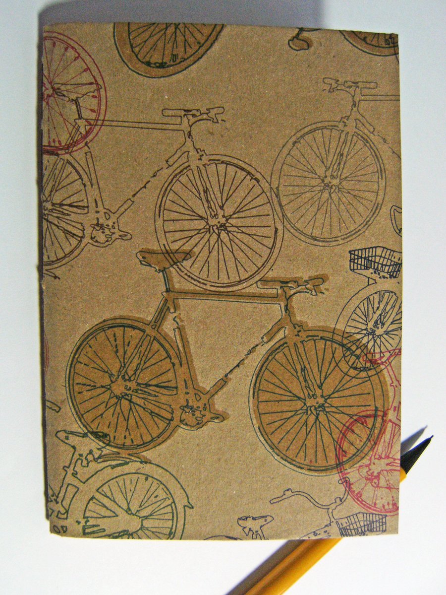 Bicycles Notebook - Moleskine style - 6x4 ins