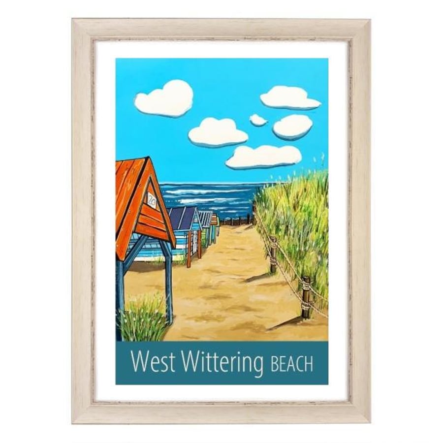 West Wittering travel poster print by Susie West