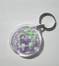  Lilac and green Tatted key-ring  - Image 1