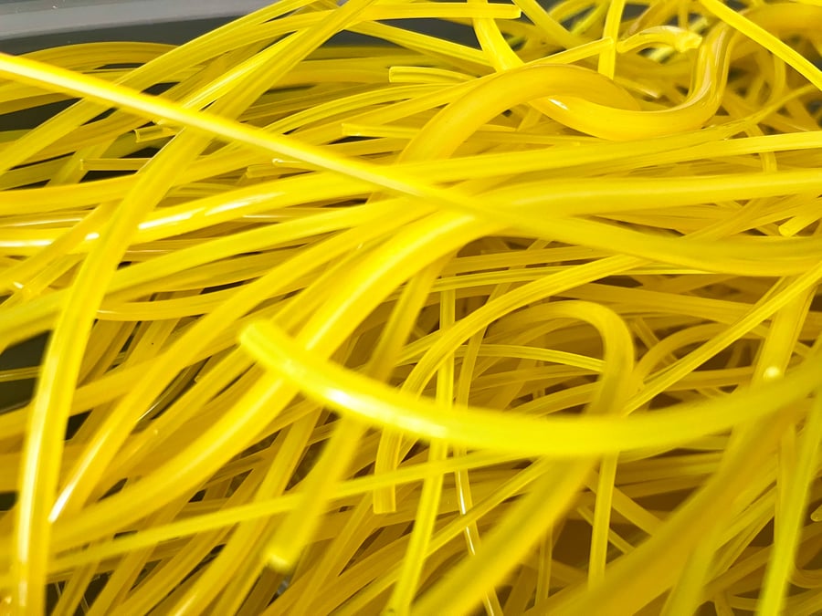 25g Yellow Bullseye glass Vitrigraph stringers