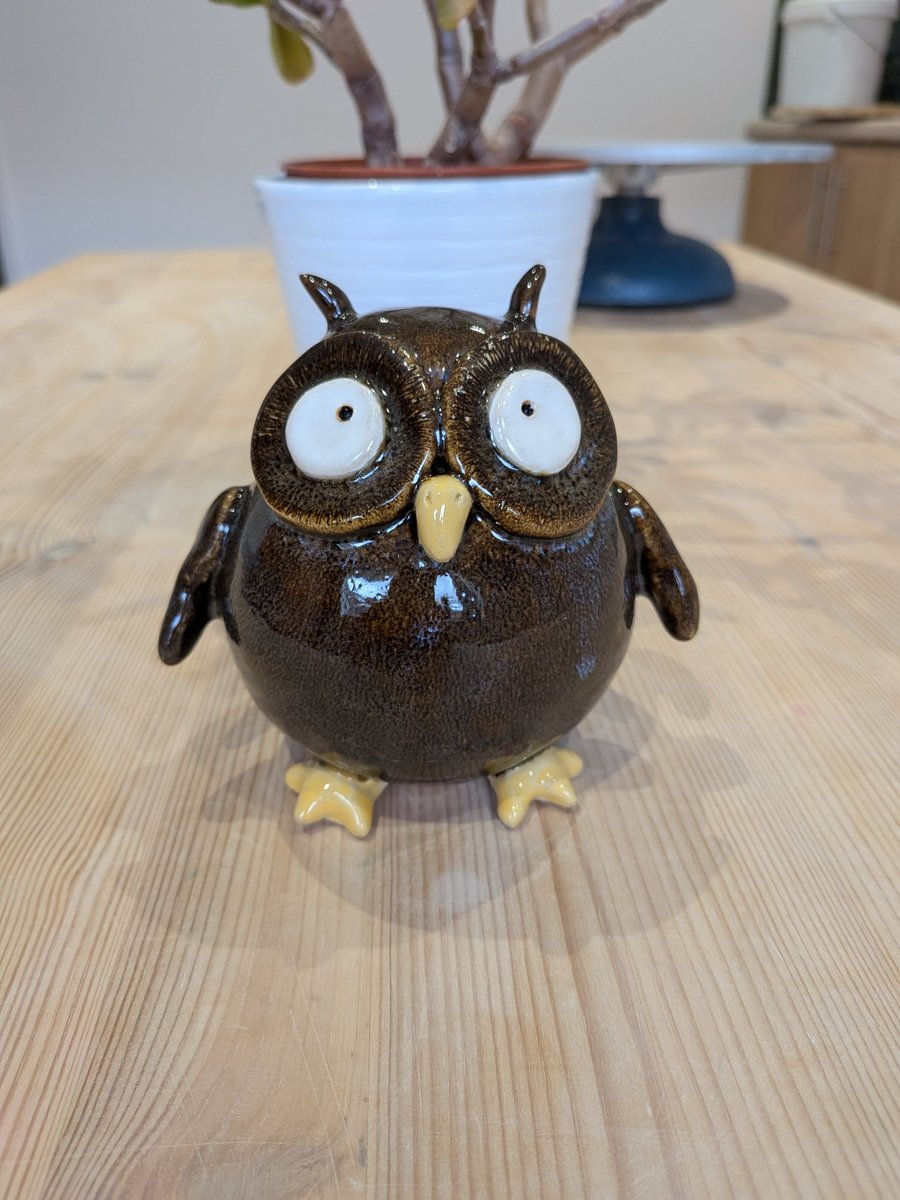Ceramic owl ornament