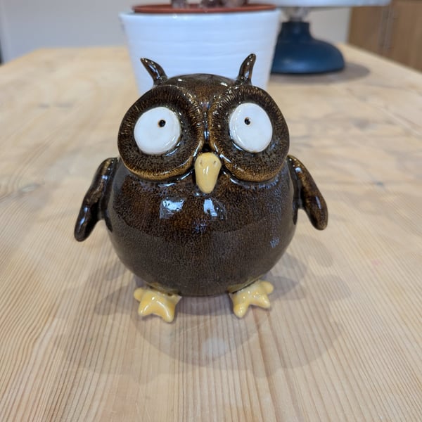 Ceramic owl ornament