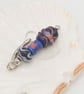 Blue and Black Lampwork Bead Key Ring, Key Ring, Gift for Her, Gift for Teacher - Image 3