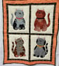 Wall Hanging for Cat Owner, Funny Cat Faces, Appliquéed and Quilted Home Decor.  - Image 1