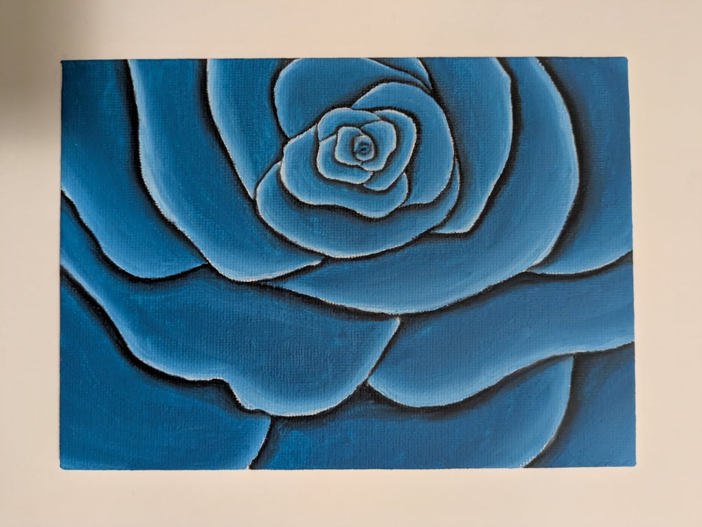 Blue Rose Oil Painting. 2026-08-16
