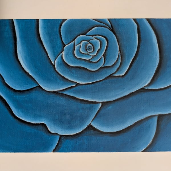 Blue Rose Oil Painting. 2026-08-16