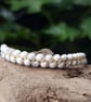 White Howlite Macrame Bracelet, Gemstone beaded bracelet  - Image 6